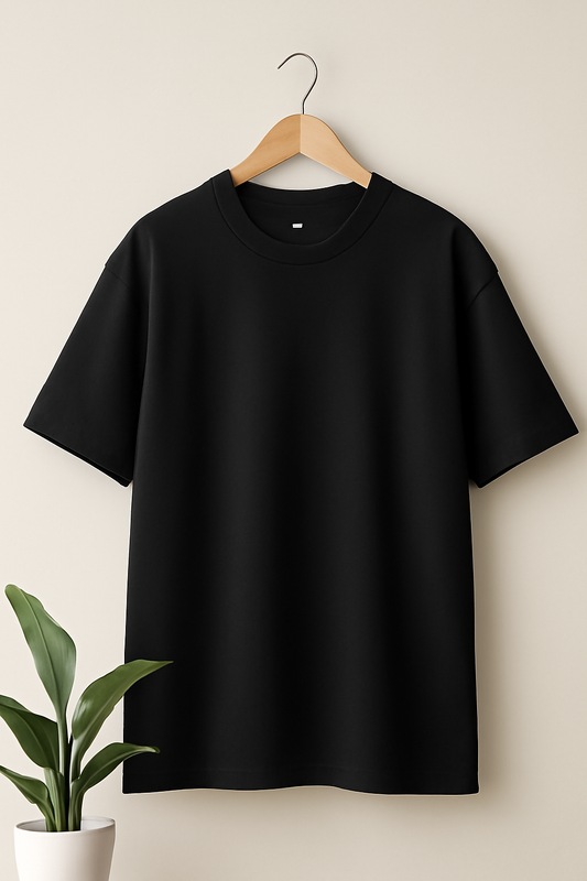 Black Drop Shoulder T-Shirt