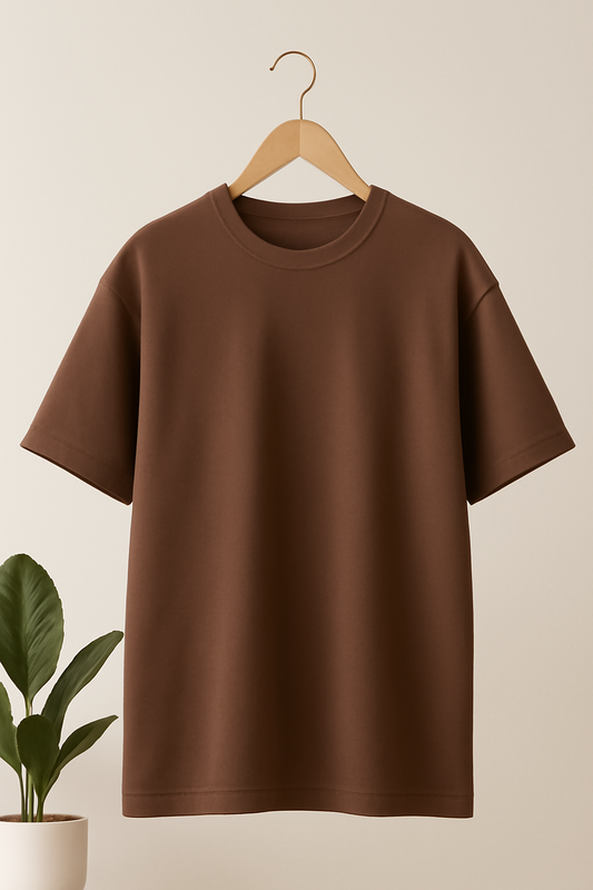 Brown Drop Shoulder T-Shirt