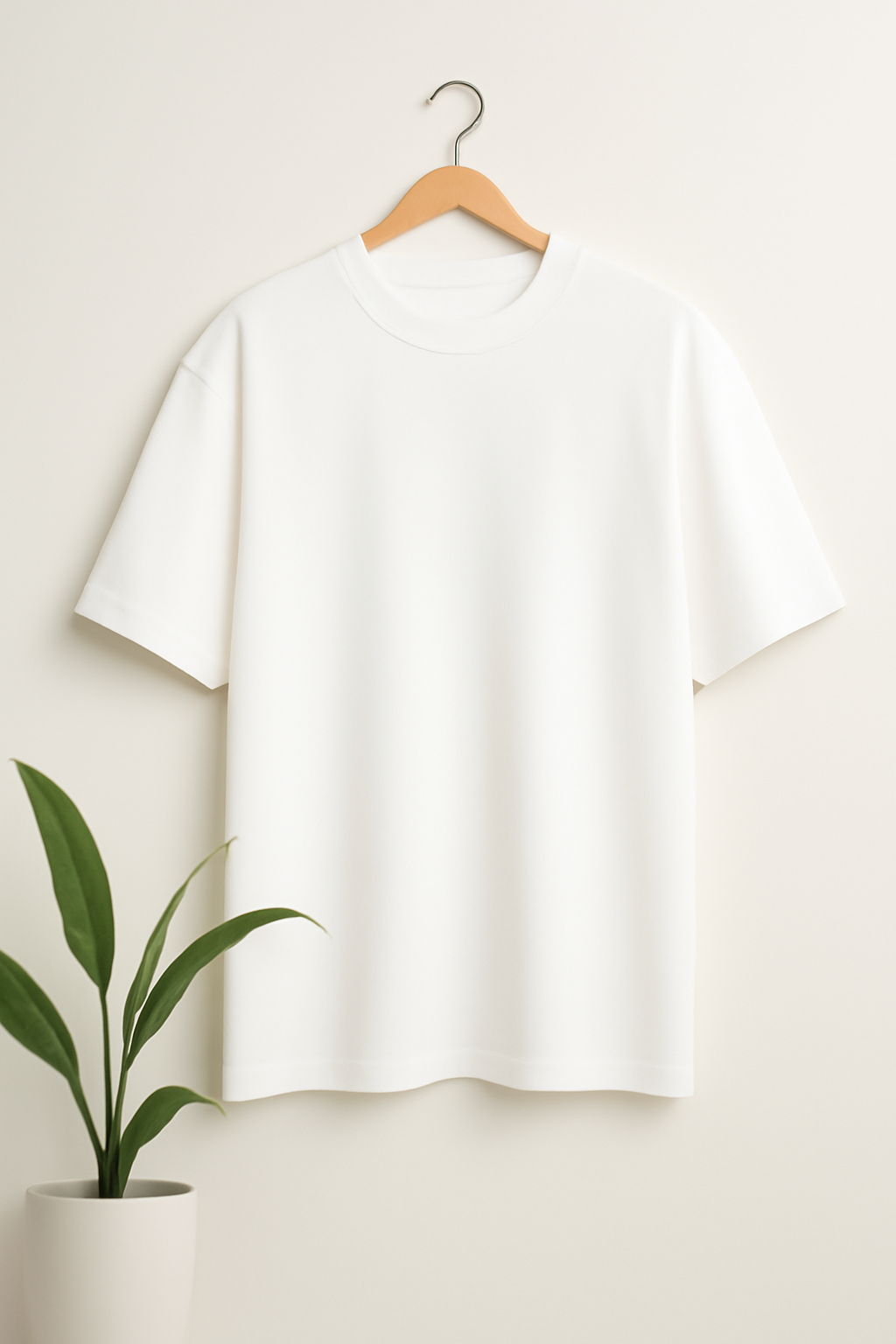 White Drop Shoulder T-Shirt