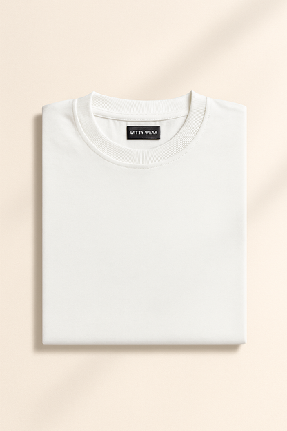 White Drop Shoulder T-Shirt